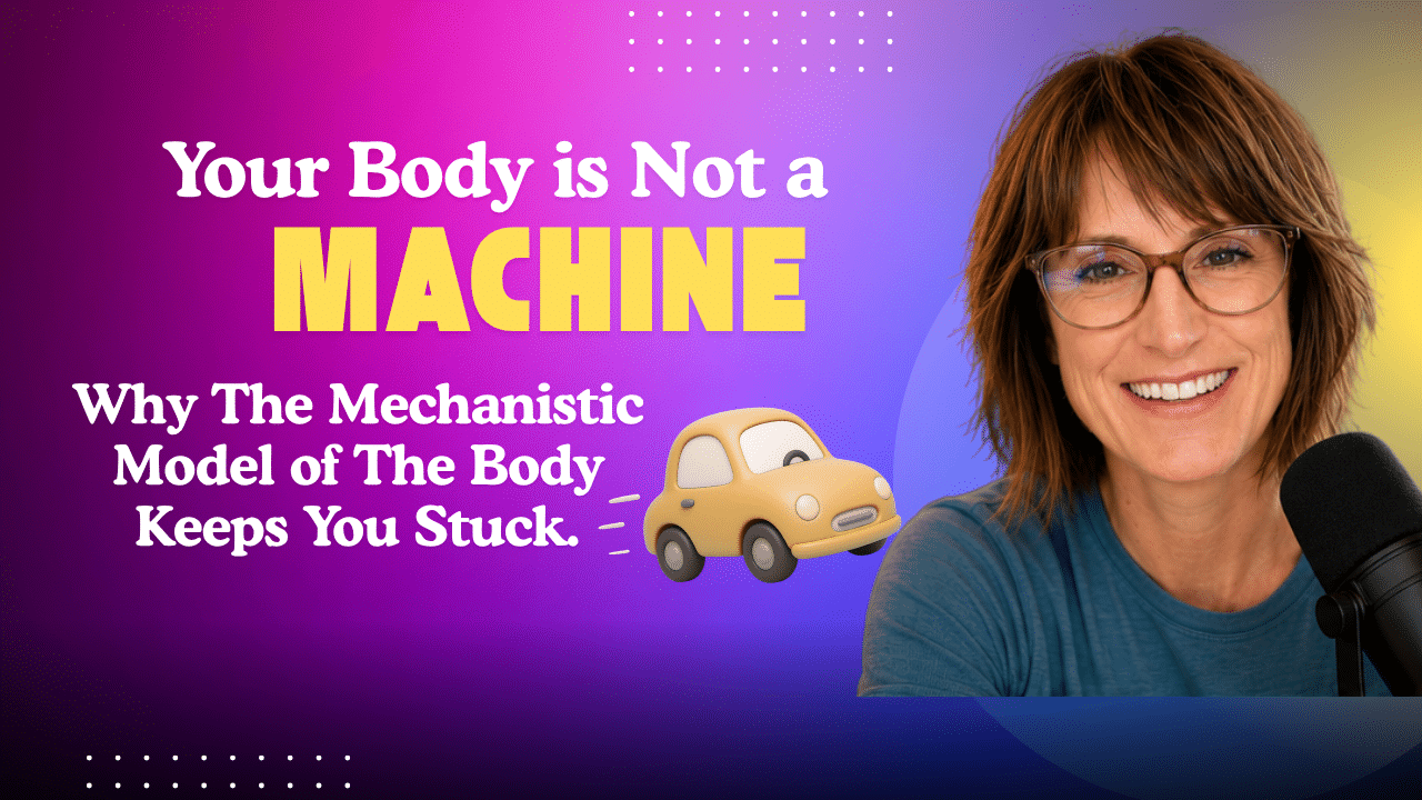 Mandy Ryle in a studio setting for The Somatic Strength Collective Episode 6: Your Body Is Not a Machine: Why The Mechanistic Model of The Body Keeps You Stuck